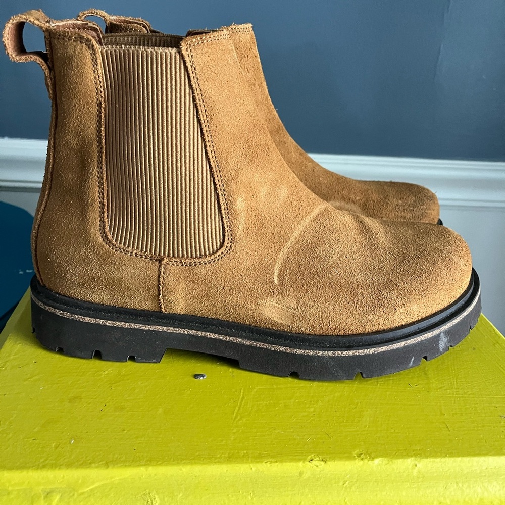 Birkenstock Tan Suede Ankle Boots